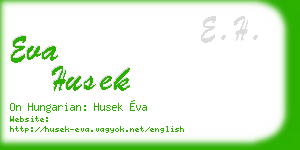 eva husek business card
